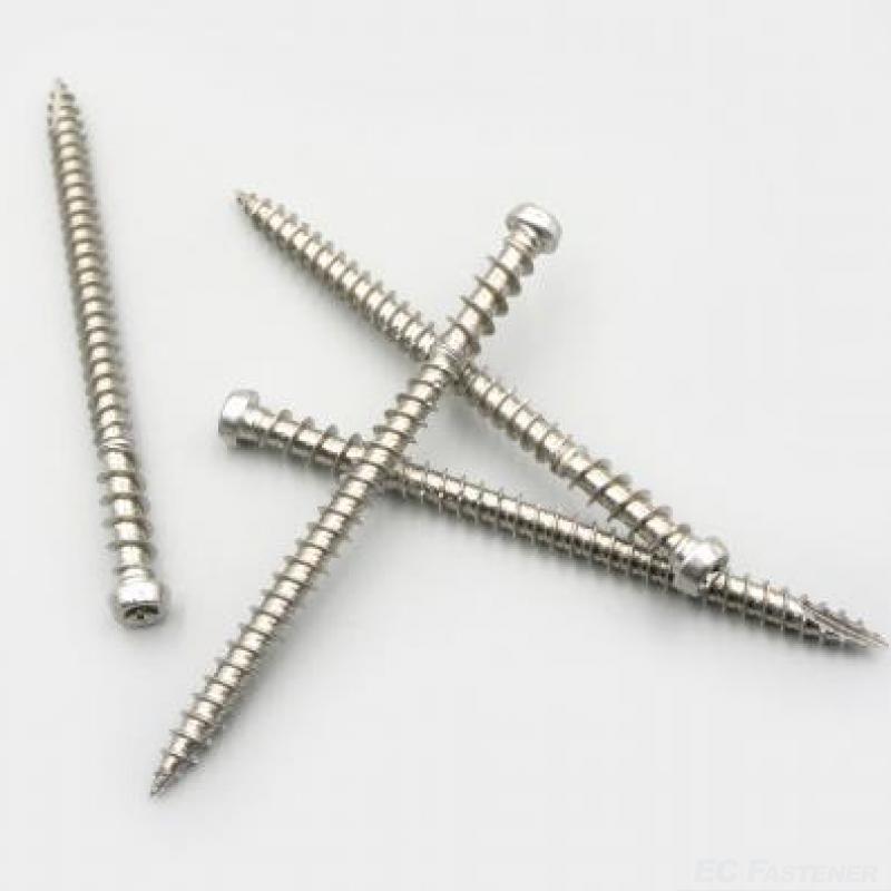 Anti-Crack Undercut Thread Composite PVC Deck Screws Stainless & Carbon Steel