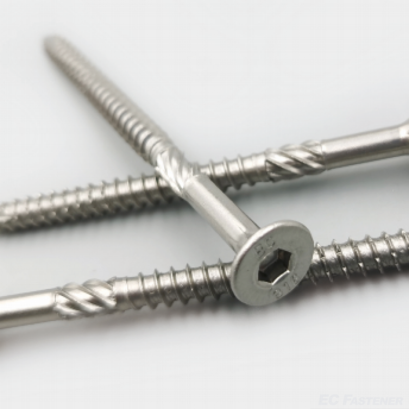 SS304 SS316 Bulge Round Head Anti-Split Stainless Steel Timber Deck Screws
