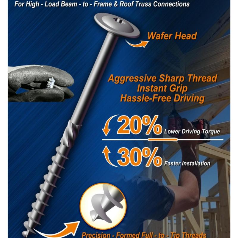 WAFER HEAD SUPER FAST STRUCTURAL TIMBER SCREW